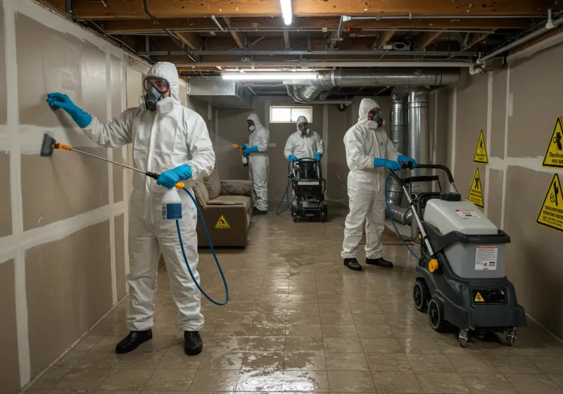 Basement Moisture Removal and Structural Drying process in Nanakuli, HI